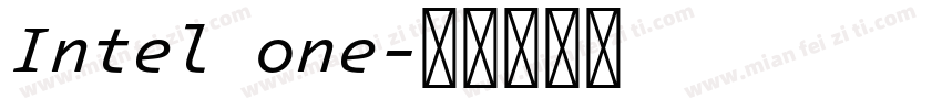 Intel one字体转换